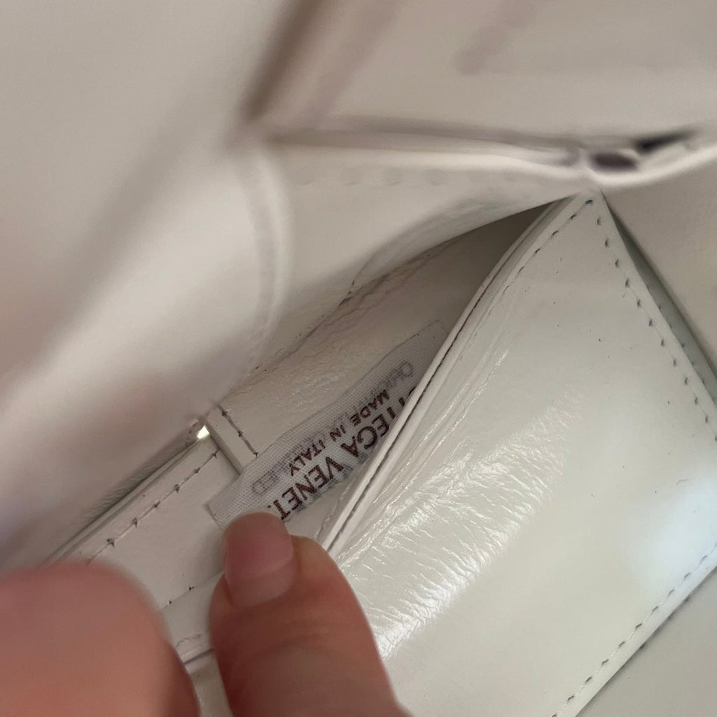 BOTTEGA VENETA CANDY ARCO TOTE 20 IN WHITE SOFT LAMBSKIN