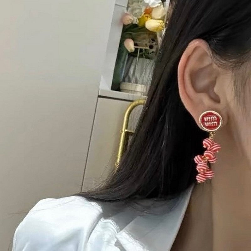 18K Miu Blue & Pink Ball Earrings